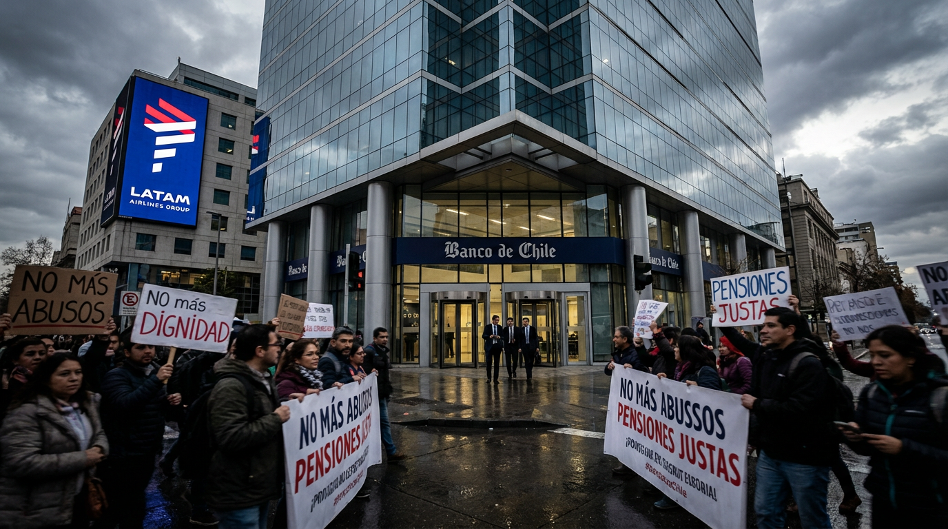 Aumento en acciones bancarias y descenso en LATAM Airlines reflejan tensiones